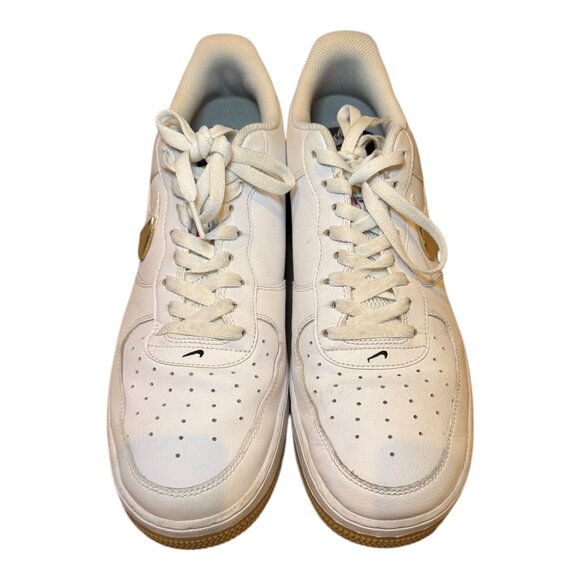Nike Air Force 1 '07 LV8 NBA Men's Shoes White Pure Platinum CT2298 100 Size 14 - Picture 3 of 10
